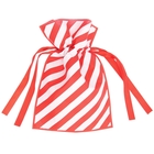 Sac pour cadeau de Noël en tissu rouge et blanc taille M - 45x30 cm